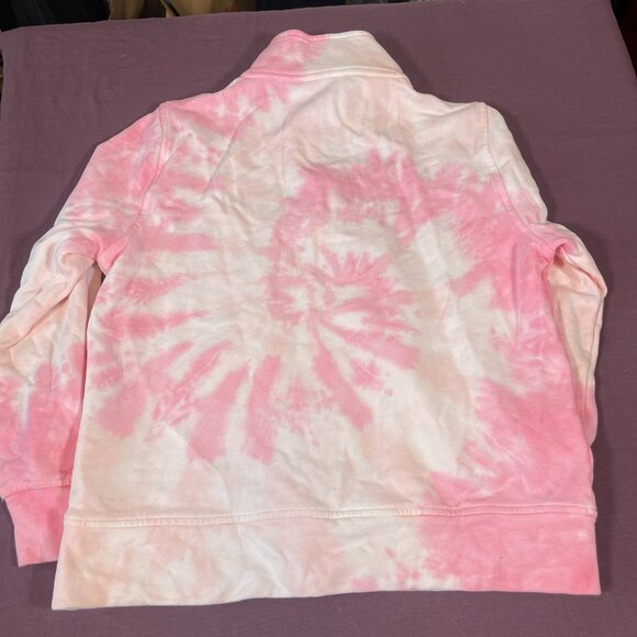 J. Crew tie dye 1/4 zip sweatshirt in pink and white - Size Small - Picture 5 of 5